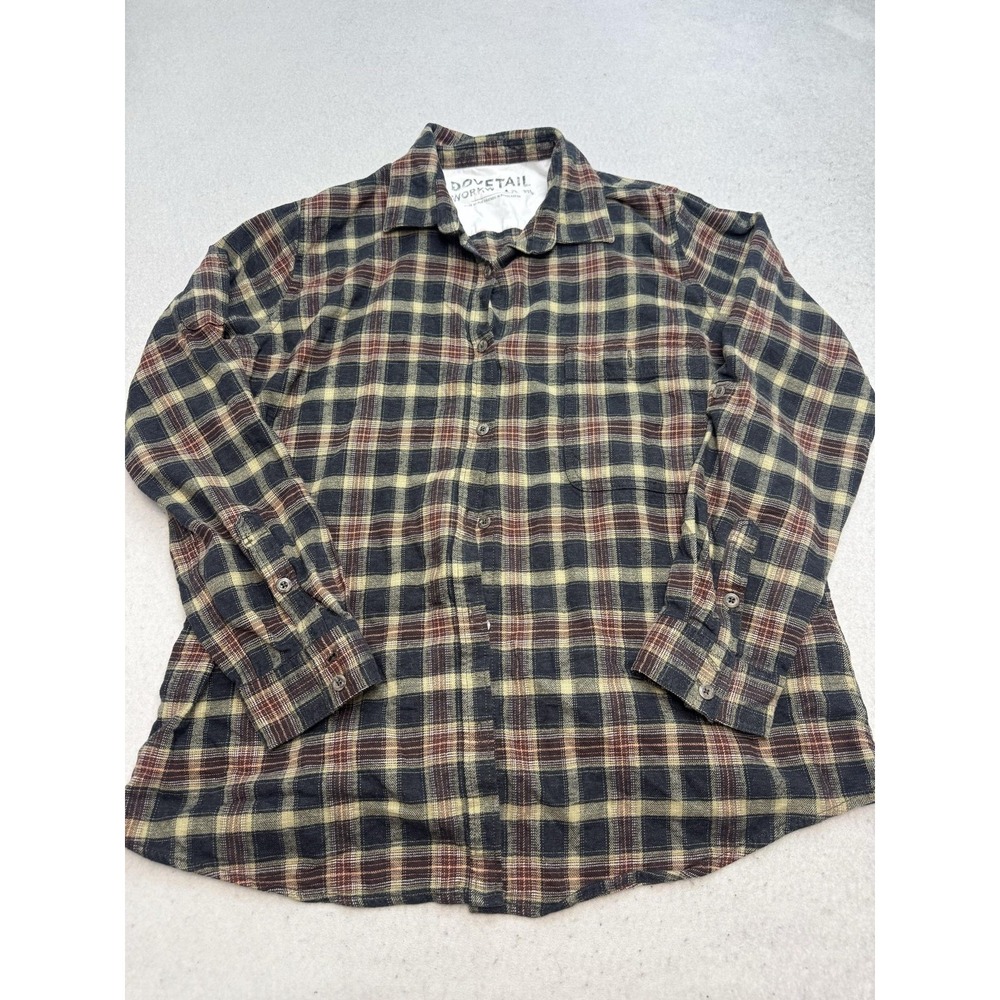 Dovetail Workwear Shirt Mens 2XL Plaid Flannel Button Up Long Sleeve
